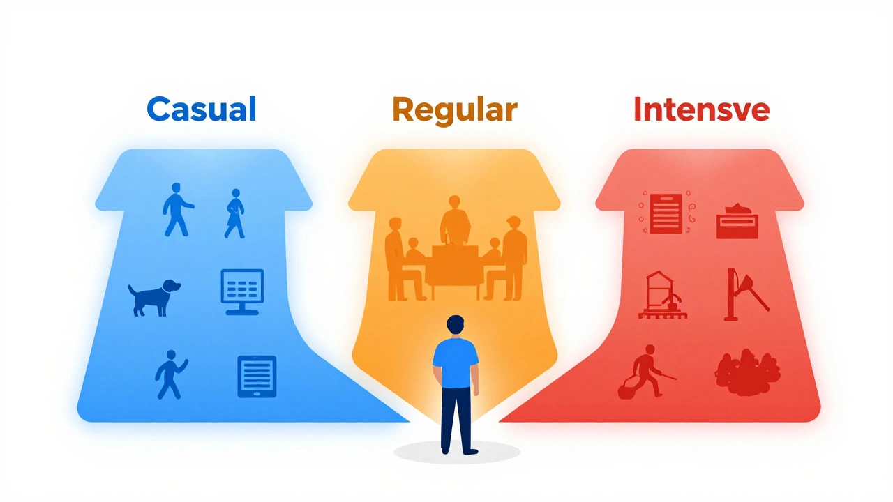 Vector illustration showing three distinct paths for volunteer commitment levels.